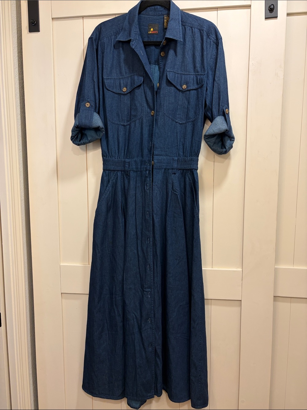 Lizsport Denim Shirt Dress - Blue